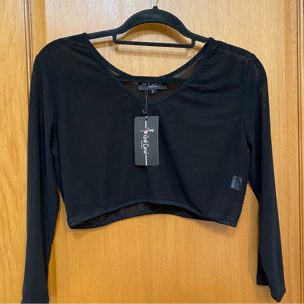 Black Sheer Top